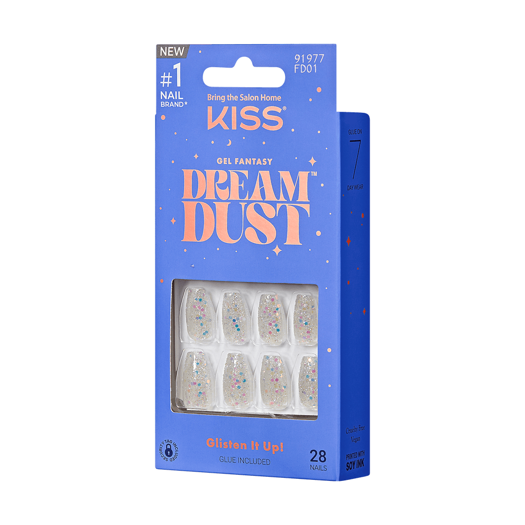 Kiss Gel Fantasy Dreamdust Press On Glue Nails - Mood Dust official pack