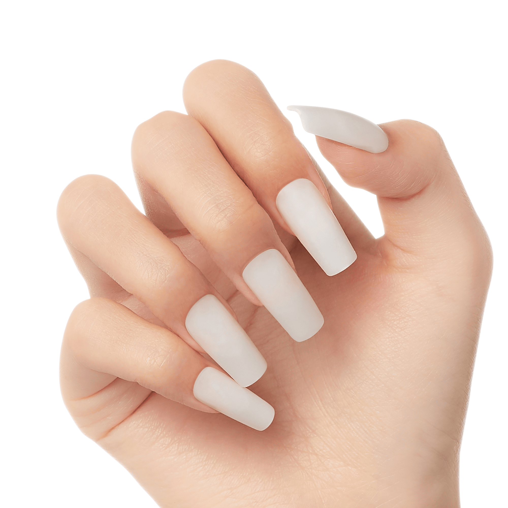Kiss Salon Acrylic Natural Glue-On Nails Long 86583 Z01429 — official pack photo SN01 (jsd3lk5glua74yishlt2.png) from kiss