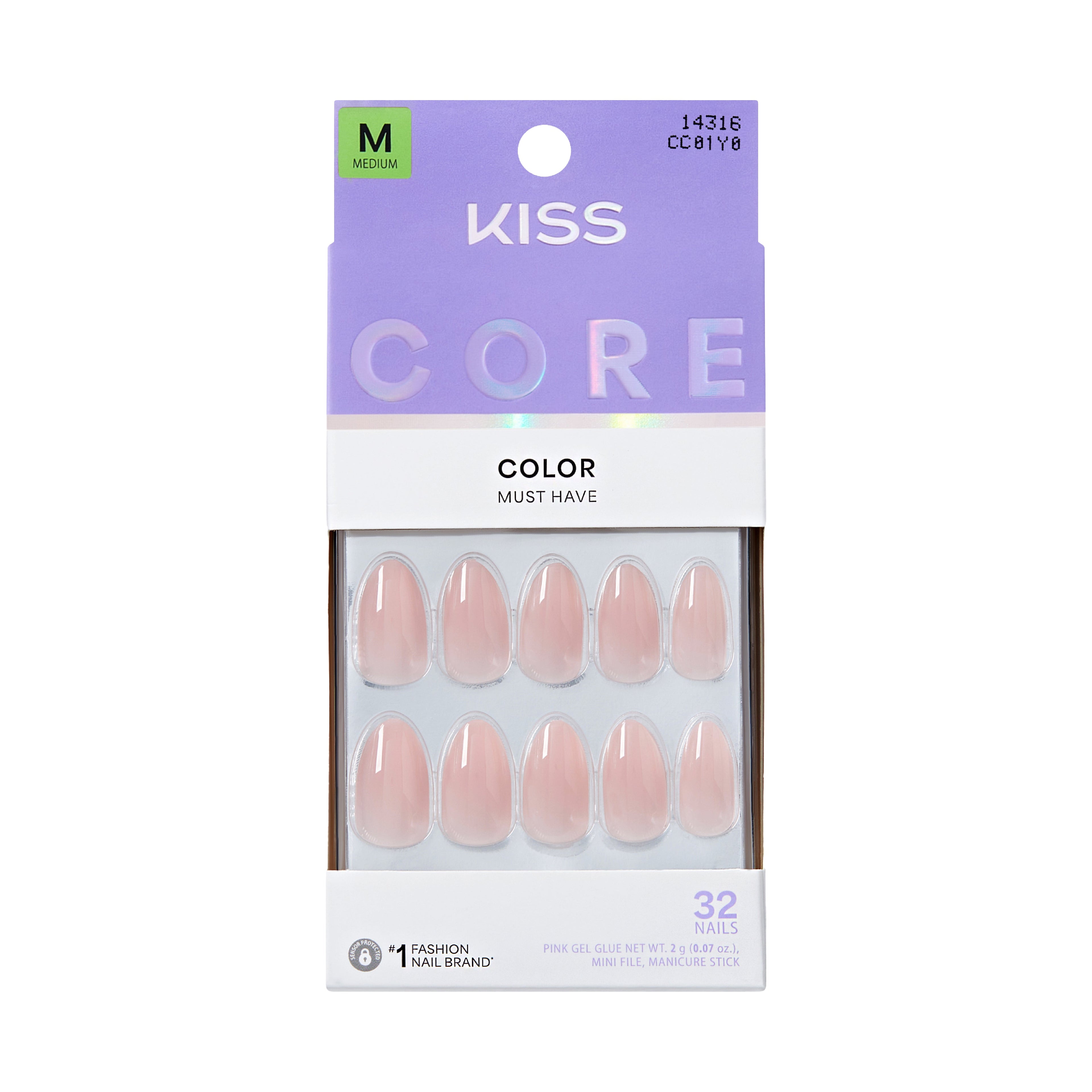 KISS Core Color Must-Have Glue-On Nails - Delulu official pack