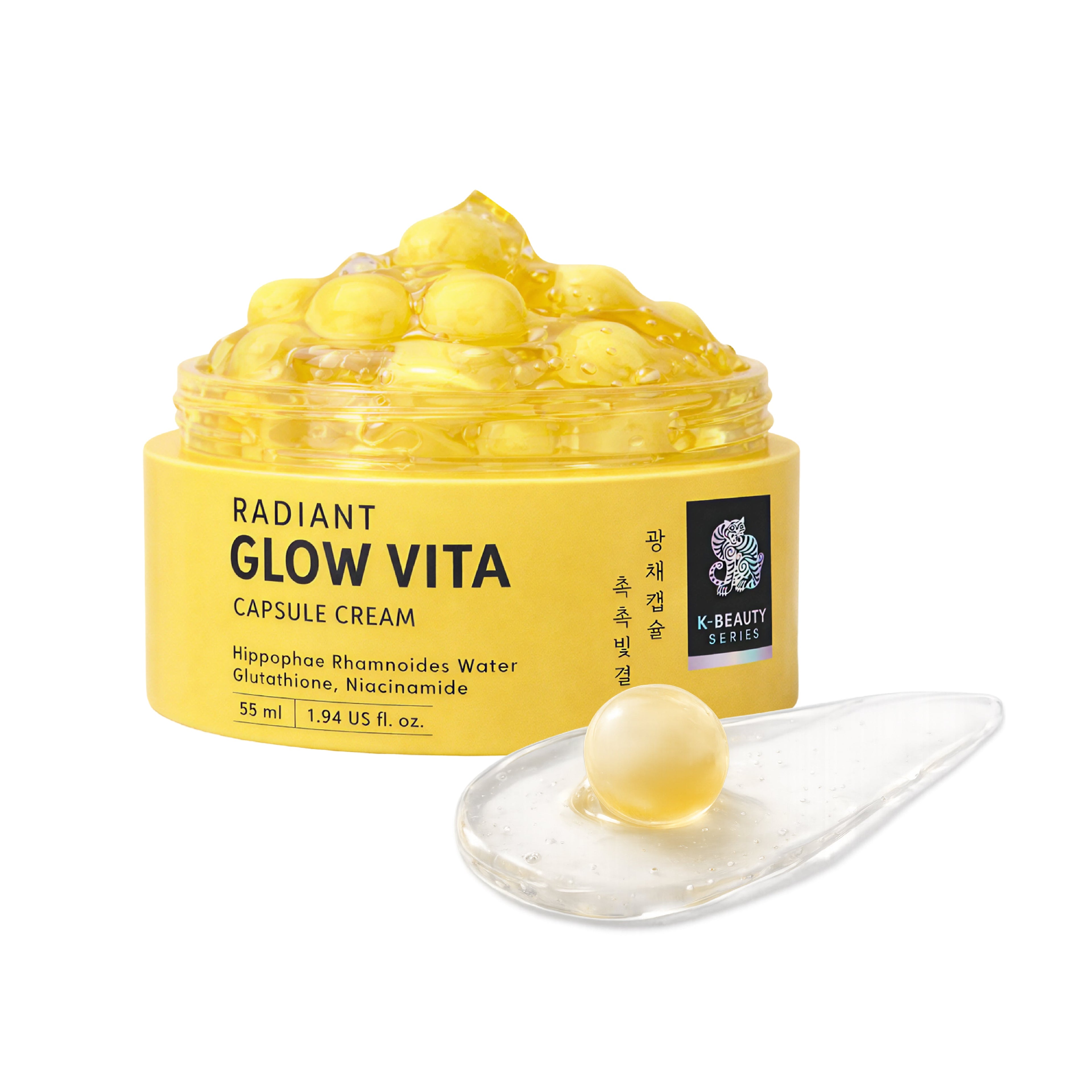 KISS NEW YORK K-Beauty Radiant Glow Vita Capsule Cream (55g) - Custom Brightening & Plumping - KNY Radiant Glow Vita Capsule Cream official pack