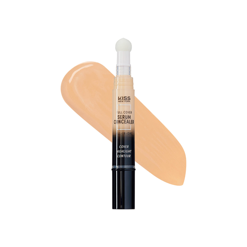 KISS NEW YORK Full Cover Serum Concealer with Sponge Tip official pack