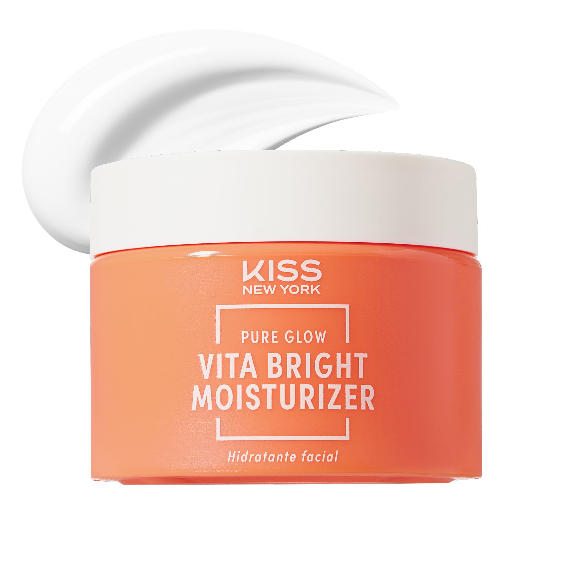 KISS NEW YORK Pure Glow Vita Bright Moisturizer - Vitamin C & Panthenol Luminous Tone-Up Cream (1.69 fl. oz.) - KNY VitaBright Moisturizer official pack