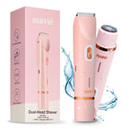 Mavié Dual-Head Bikini Trimmer For Women - Painless Electric Razor For Face & Body, Cordless Wet & Dry Shaver, IPX7 Waterproof, Type-C Rechargeable official pack