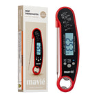 Mavié Instant Read Meat Thermometer - Waterproof Digital Food Thermometer for BBQ, Grill & Kitchen with Built-in Bottle Opener official pack