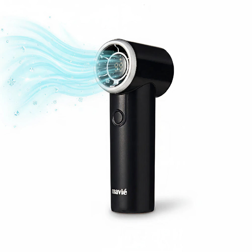 MAVIÉ Ultra Mini Portable Fan, Powerful Pocket-Sized Handheld Fan, Rechargeable Personal Fan with 5 Speeds, LED Display, Long Battery Life for Travel & Makeup official pack