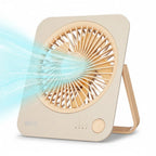 MAVIÉ Small Desk Fan, Rechargeable Quiet Mini Personal Fan, 180° Foldable & Cordless Design, Ultra Thin & Portable, 4 Speeds, Long Battery Life, Travel Essential for Office, Home, Bedroom official pack