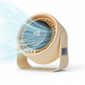 MAVIÉ Small Desk Fan, Rechargeable Quiet Mini Personal Fan With LED Digital Display, Portable Wall-Mount & Cordless Design, 5 Speeds, Long Battery Life, Travel for Office, Home, Bedroom official pack