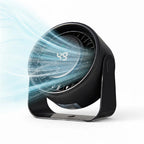 MAVIÉ Small Desk Fan, Rechargeable Quiet Mini Personal Fan With LED Digital Display, Portable Wall-Mount & Cordless Design, 5 Speeds, Long Battery Life, Travel for Office, Home, Bedroom official pack