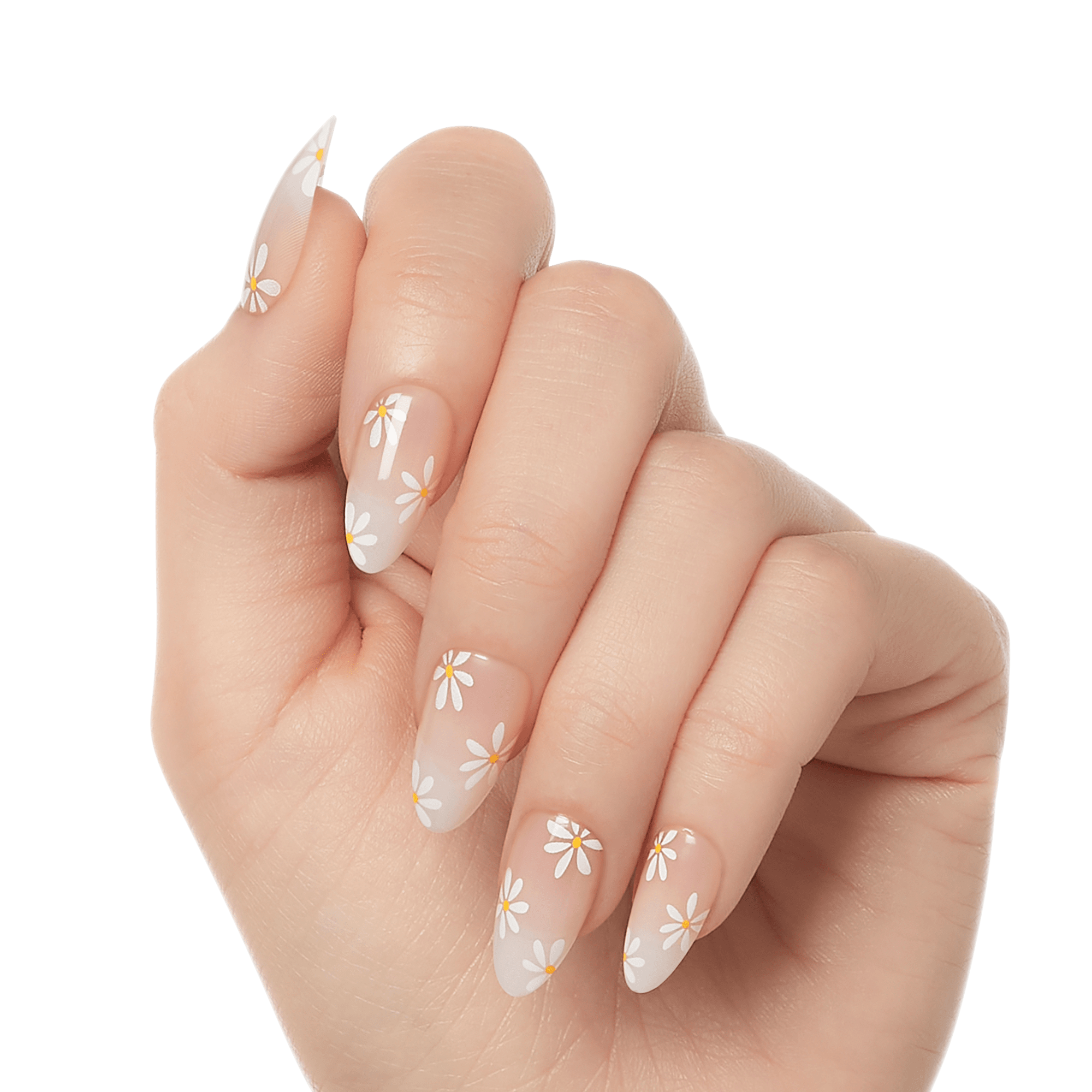 Kiss Salon X-tend Design Press On Soft Gel Nails - Red Flags | Design, White, Medium, Almond official pack