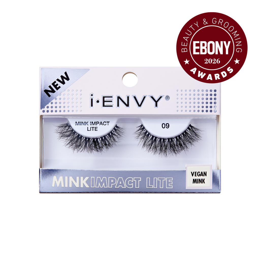 I-ENVY Mink Impact Lite Clear Band Vegan Faux Mink Strip Lash - #09 official pack