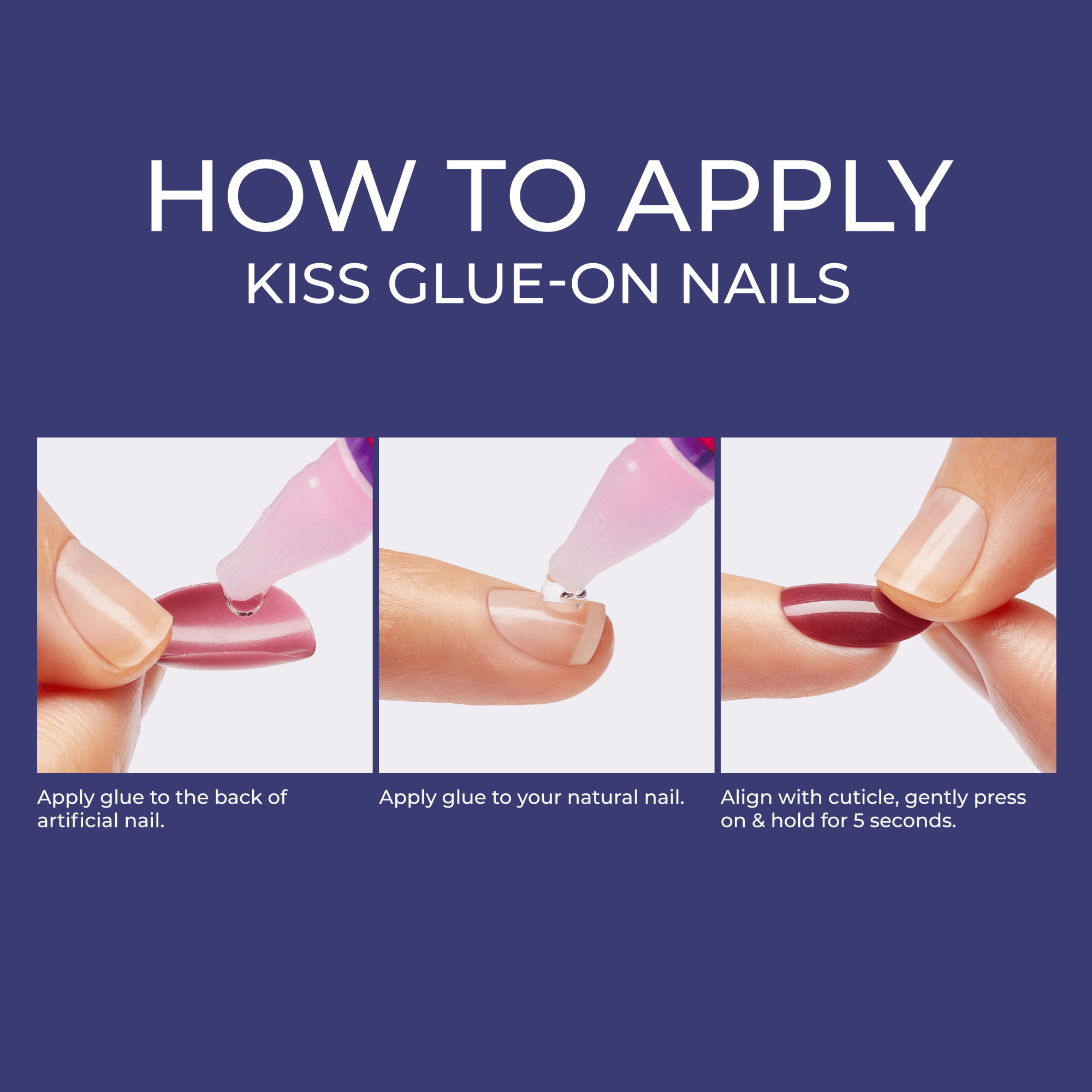 Kiss Gel Fantasy Allure Press On Glue Nails - All Yours official pack