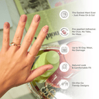 Impress French No Glue Fake Press On Nails - Model | French Tips, White & Neutral, Short, Squoval, Manicure official pack