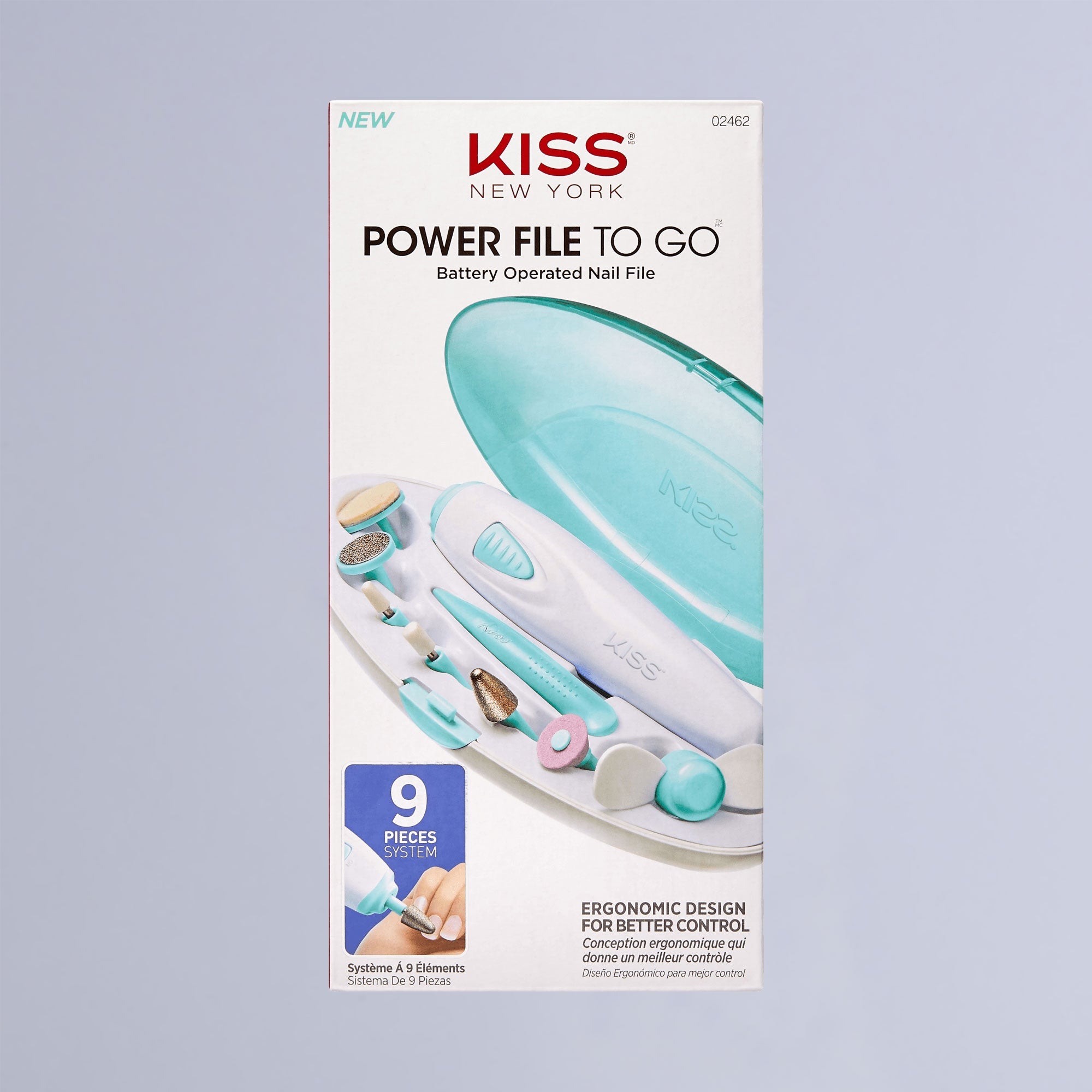 Kiss Power File To Go Nail File System | All In One Kit, Nail Buffer, Manicure Tool, Electric Nail File official pack