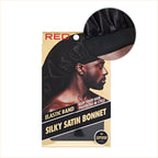 RED by KISS Men's Silky Satin Bonnet – Regular & Braid Size official pack