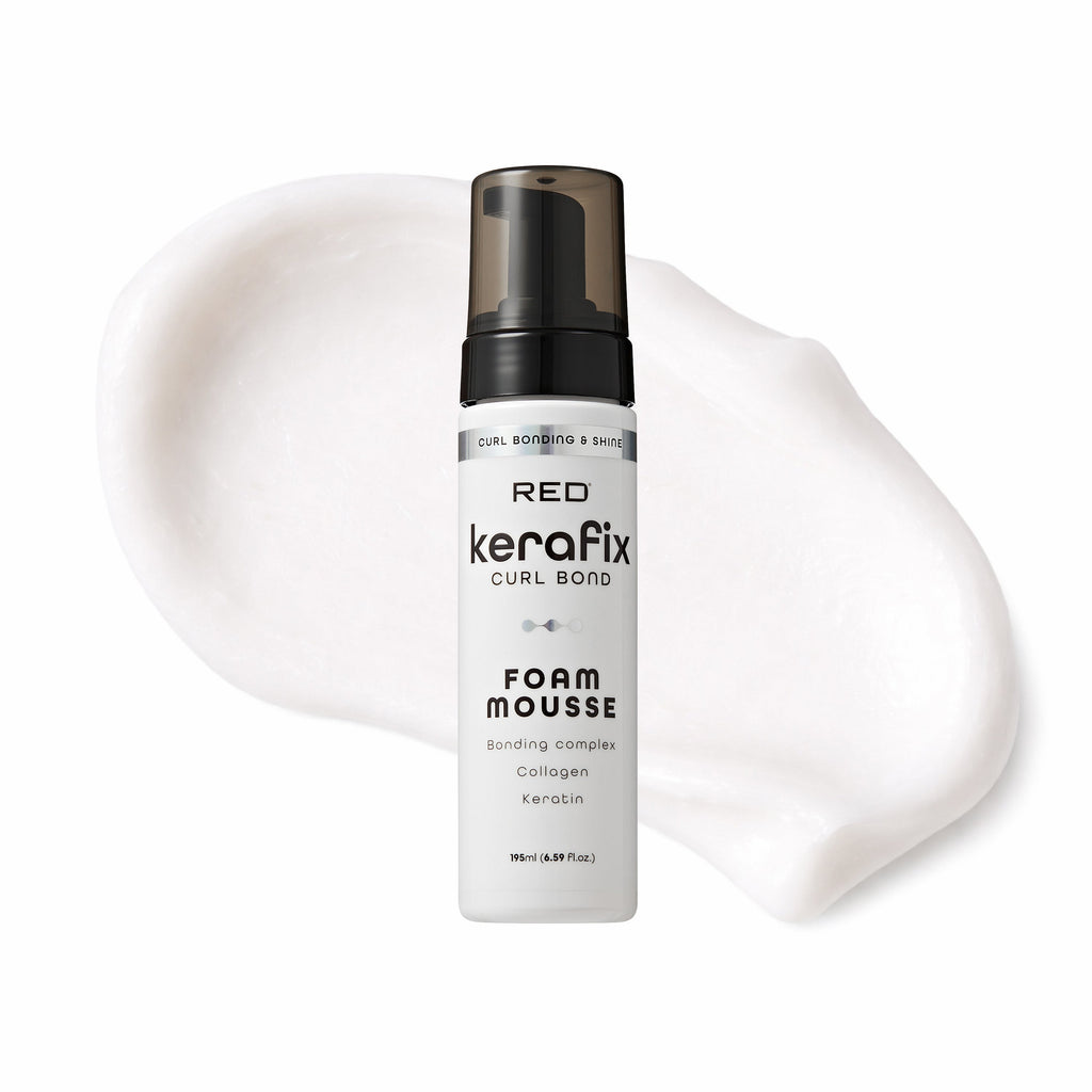 RED by Kiss Kerafix Curl Bond Collection - Anti-Frizz Bond Repair Hair Styling & Essential Prep for All Curl Types (2A-4C), with Keratin & Coconut Oil official pack