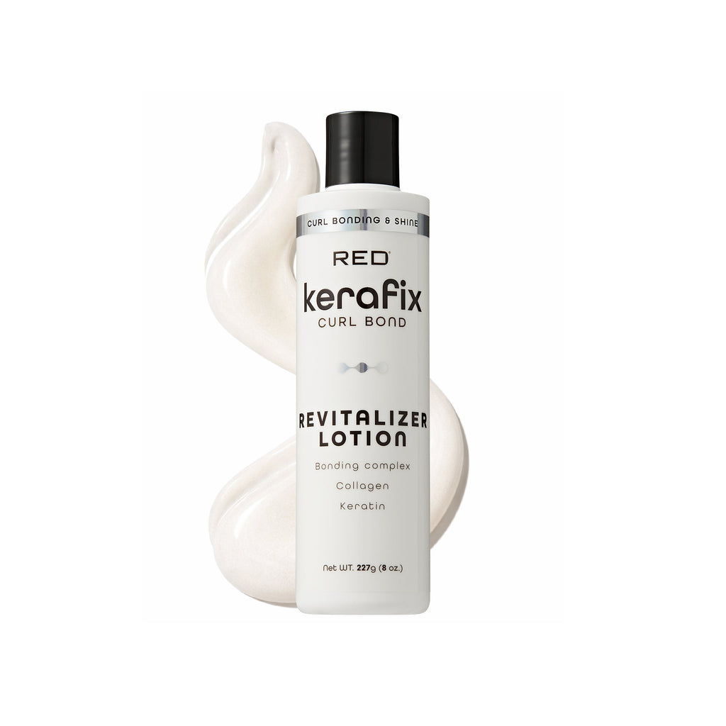 RED by Kiss Kerafix Curl Bond Collection - Anti-Frizz Bond Repair Hair Styling & Essential Prep for All Curl Types (2A-4C), with Keratin & Coconut Oil official pack