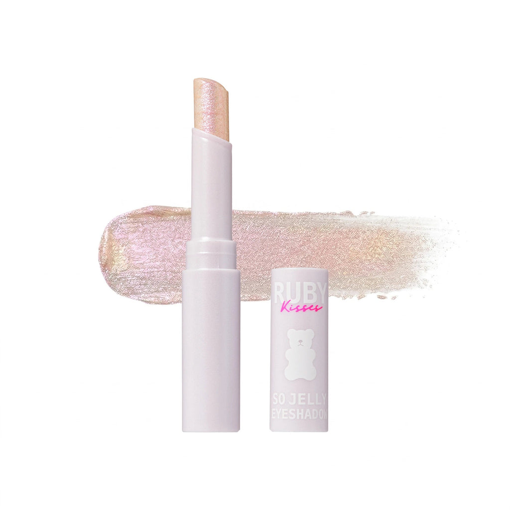 Ruby Kisses So Jelly Cooling Eyeshadow Stick: Crease-Resistant Bouncy Glitter Highlighter Long-Lasting Shimmer official pack
