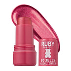 Ruby Kisses So Jelly Highlighter Stick - Cooling Bouncy Gel, Buildable Long-Lasting Shimmer, Transfer & Crease Resistant Formula with Niacinamide & Ceramides official pack